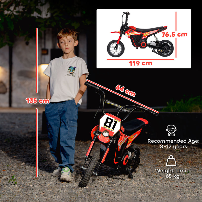 AIYAPLAY 24V Battery Powered Ride On Motorcycle with Rear Suspension
