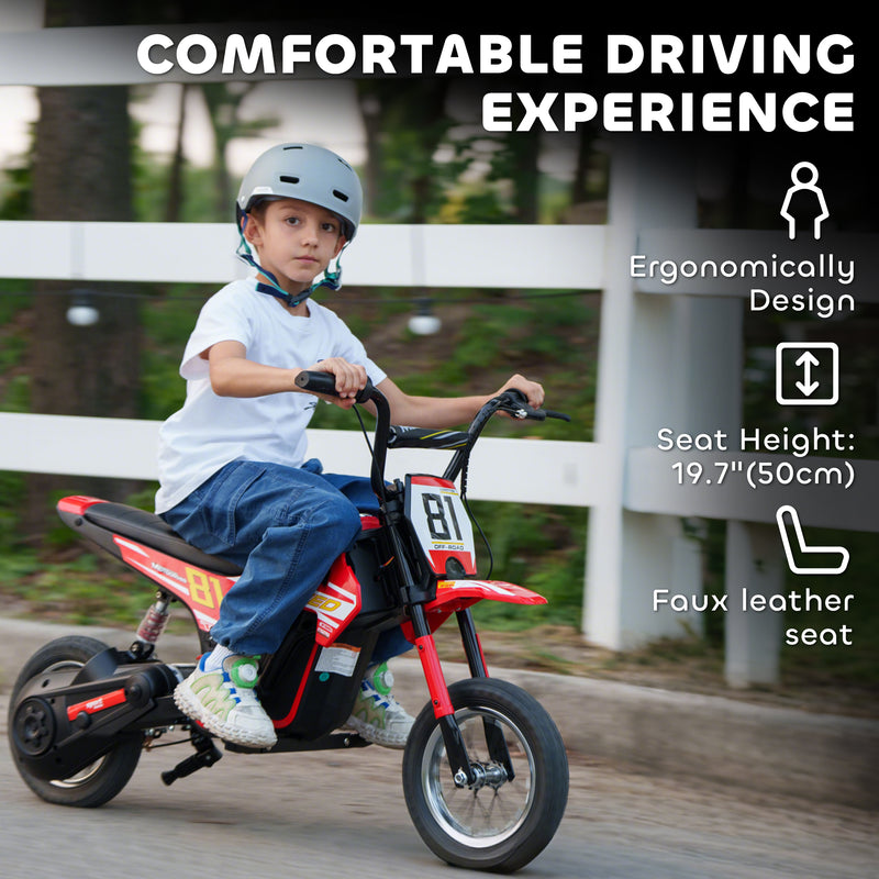 AIYAPLAY 24V Battery Powered Ride On Motorcycle with Rear Suspension