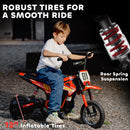 AIYAPLAY 24V Battery Powered Ride On Motorcycle with Rear Suspension