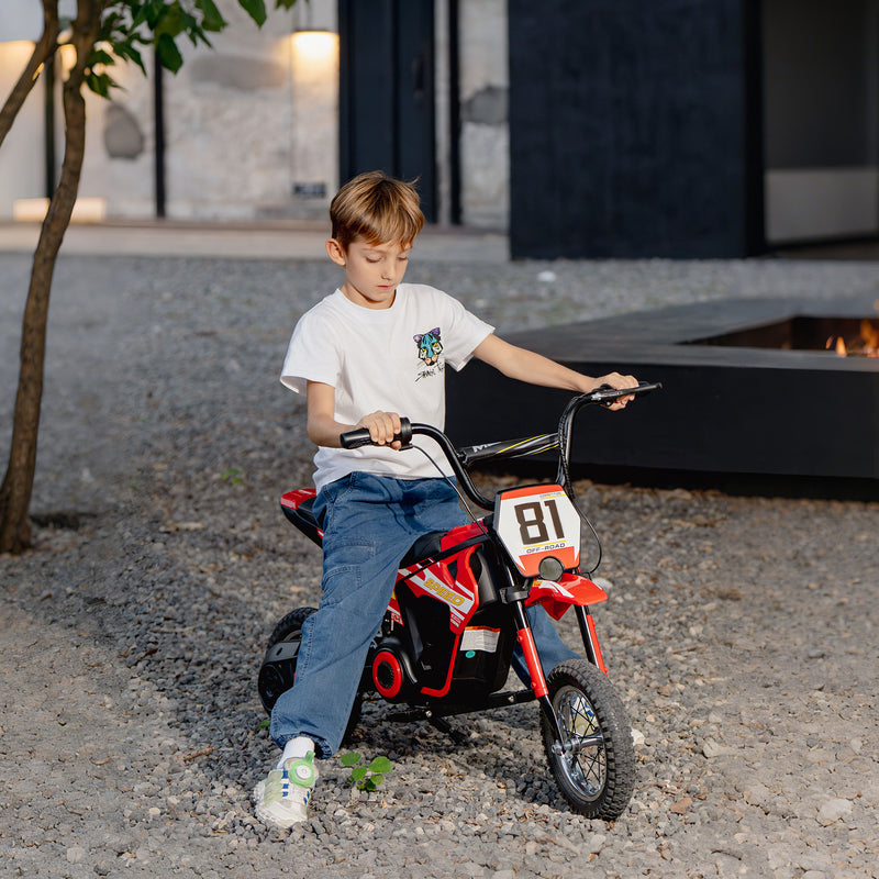 AIYAPLAY 24V Battery Powered Ride On Motorcycle with Rear Suspension