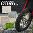 AIYAPLAY 24V Battery Powered Ride On Motorcycle with Rear Suspension