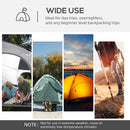 Outsunny Dome Tent for 6-8 Person Camping Tent w/ Zipped Mesh Doors Lamp Hook