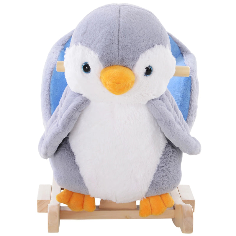 HOMCOM Children Rocking Penguin -Grey