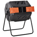 Outsunny 160L Outdoor Tumbling Compost Bin with Dual Chamber