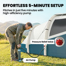 Outsunny Inflatable Camping Tent W/ Air Pump, 2-3 Person Blow Up Tent Green