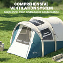 Outsunny Inflatable Camping Tent W/ Air Pump, 2-3 Person Blow Up Tent Green