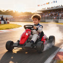 AIYAPLAY 24V Electric Go Kart With Drift Mode, Adjustable Seat, Red