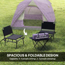 Outsunny 3-4 Person Camping Tent, Waterproof Tent, Purple