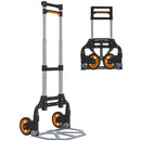 HOMCOM Lightweight Sack Truck With 70kg Capacity, Folding Trolley, Silver