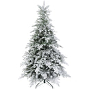 HOMCOM Artificial Christmas Tree with Realistic Snow Branches, LED Lights
