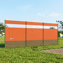 Outsunny Camping Windbreaks with Clear Windows, Orange