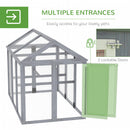 PawHut Chicken Run, Wooden Chicken Coop w/ Combinable Design