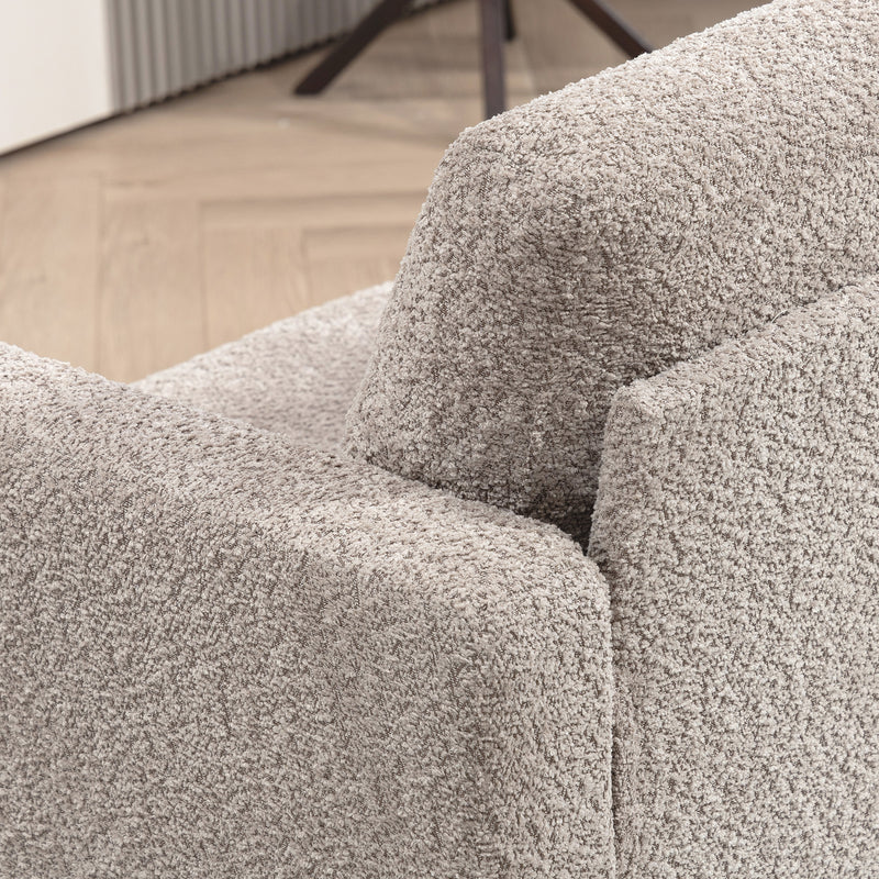 HOMCOM 138 cm Chenille Fabric Loveseat Sofa with S-springs