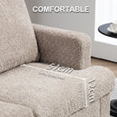 HOMCOM 138 cm Chenille Fabric Loveseat Sofa with S-springs