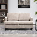HOMCOM 138 cm Chenille Fabric Loveseat Sofa with S-springs