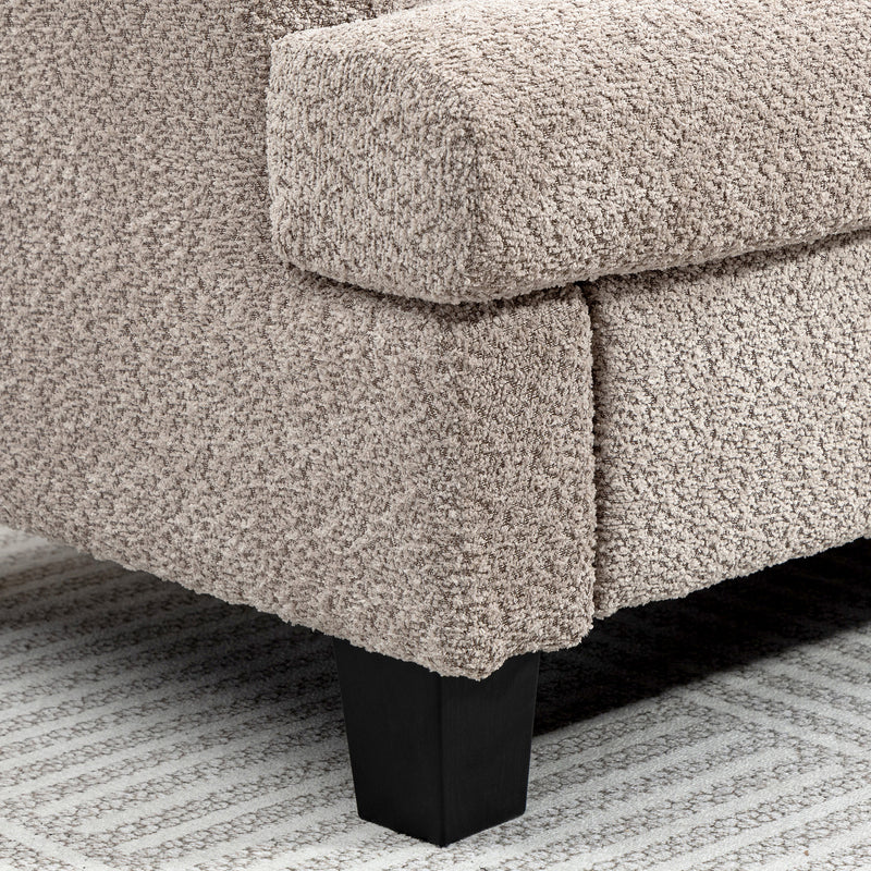 HOMCOM 138 cm Chenille Fabric Loveseat Sofa with S-springs