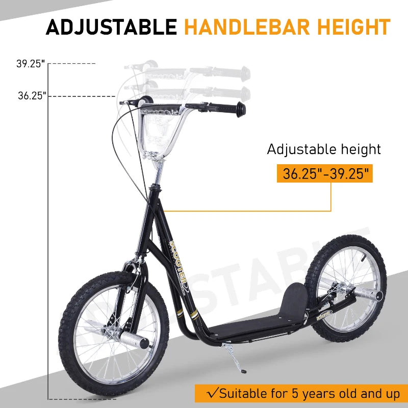 HOMCOM Youth Scooter -  Black
