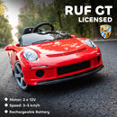 AIYAPLAY Electric Car for Kids 12V Licensed RUF GT for 3-5 Years
