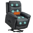 HOMCOM Massage Recliner Chair, Lift Chair with Heat, USB, Remote