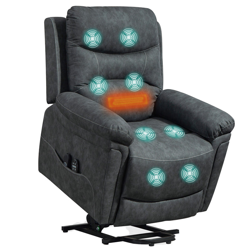 HOMCOM Massage Recliner Chair, Lift Chair with Heat, USB, Remote
