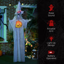 HOMCOM Standing Witch Prop Life Size with Sound and Motion Activated