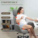 HOMCOM Office Chair With Adjustable Headrest, Comfy Desk Chair, Dark Grey