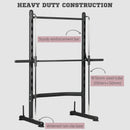 HOMCOM Adjustable Squat Rack with Pull Up Bar and Barbell Bar for Home Gym