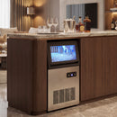 HOMCOM 36kg/24H Commercial Ice Maker Machine with Auto Self-Cleaning