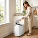 HOMCOM Kitchen Bin with Fast Motion Sensor, 40L Stainless Steel Sensor Bin