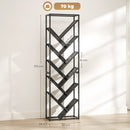HOMCOM 10 Tier Tree Bookshelf Industrial Tall Bookcase Grey Black