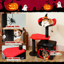 PawHut Gothic Cat Tree With Scratching Posts, Black, Halloween