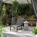 Outsunny Sun Lounger, 5-Level Reclining Sunbed