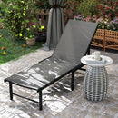 Outsunny Sun Lounger, 5-Level Reclining Sunbed
