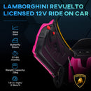 AIYAPLAY Lamborghini Revuelto Licensed Ride On Car, with Suspension, Pink