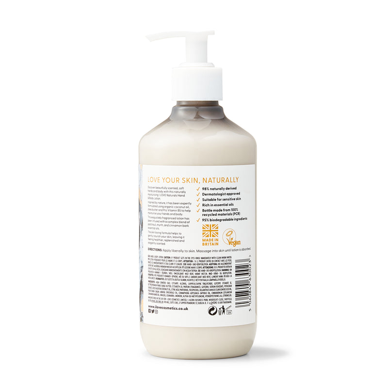 I Love Naturals Hand & Body Lotion Tonka Bean & Myrrh 500ml