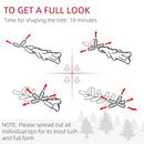 HOMCOM Artificial Christmas Tree With Realistic Snow Branches, LED Lights