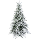HOMCOM Artificial Christmas Tree With Realistic Snow Branches, LED Lights
