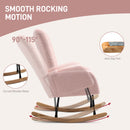 HOMCOM Rocking Chair, Modern Armchair With Backrest For Bedroom