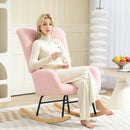 HOMCOM Rocking Chair, Modern Armchair With Backrest For Bedroom