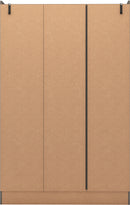 NEVADA 3 DOOR 2 DRAWER WARDROBE - 3D EFFECT GREY