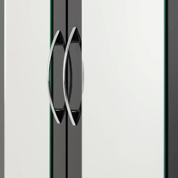 NEVADA 3 DOOR 2 DRAWER WARDROBE - BLACK GLOSS