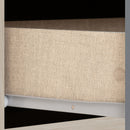 NEVADA 3 DOOR 2 DRAWER WARDROBE - GREY GLOSS/LIGHT OAK EFFECT VENEER