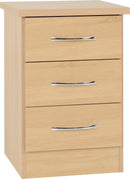 NEVADA 3 DRAWER BEDSIDE - SONOMA OAK EFFECT - SONOMA OAK EFFECT