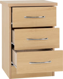 NEVADA 3 DRAWER BEDSIDE - SONOMA OAK EFFECT - SONOMA OAK EFFECT