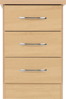 NEVADA 3 DRAWER BEDSIDE - SONOMA OAK EFFECT - SONOMA OAK EFFECT