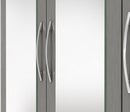 NEVADA 4 DOOR 2 DRAWER WARDROBE - 3D EFFECT GREY