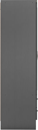 NEVADA 4 DOOR 2 DRAWER WARDROBE - 3D EFFECT GREY