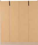 NEVADA 4 DOOR 2 DRAWER WARDROBE - GREY GLOSS/LIGHT OAK EFFECT VENEER