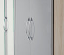 NEVADA 4 DOOR 2 DRAWER WARDROBE - GREY GLOSS/LIGHT OAK EFFECT VENEER