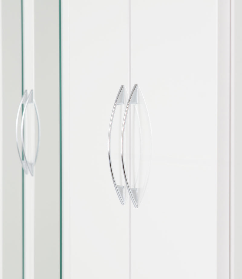 NEVADA 4 DOOR 2 DRAWER WARDROBE - WHITE GLOSS
